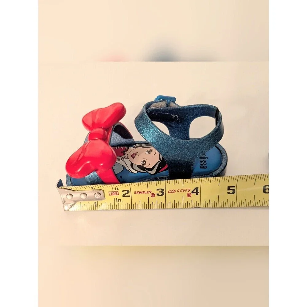Mini Melissa Disney Snow White Sandals w/Red Bow Accent - Size 5